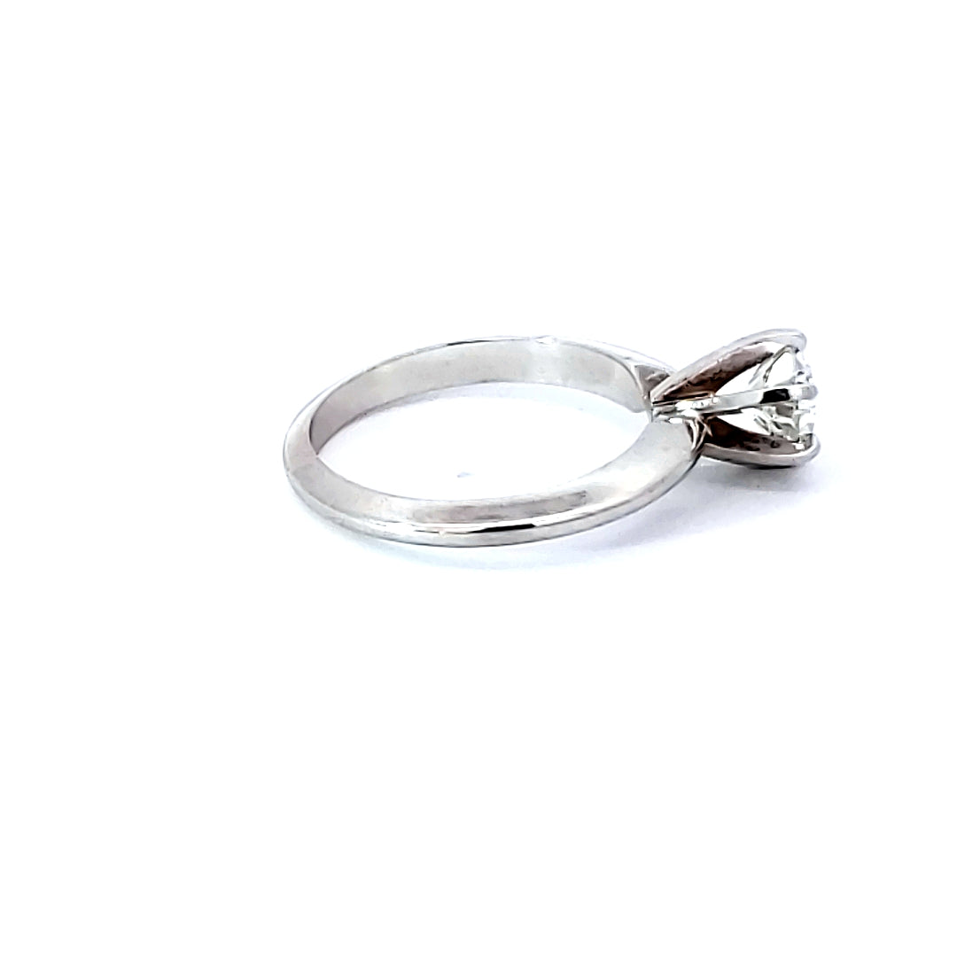 White Gold Round Diamond Tiffany Engagement ring