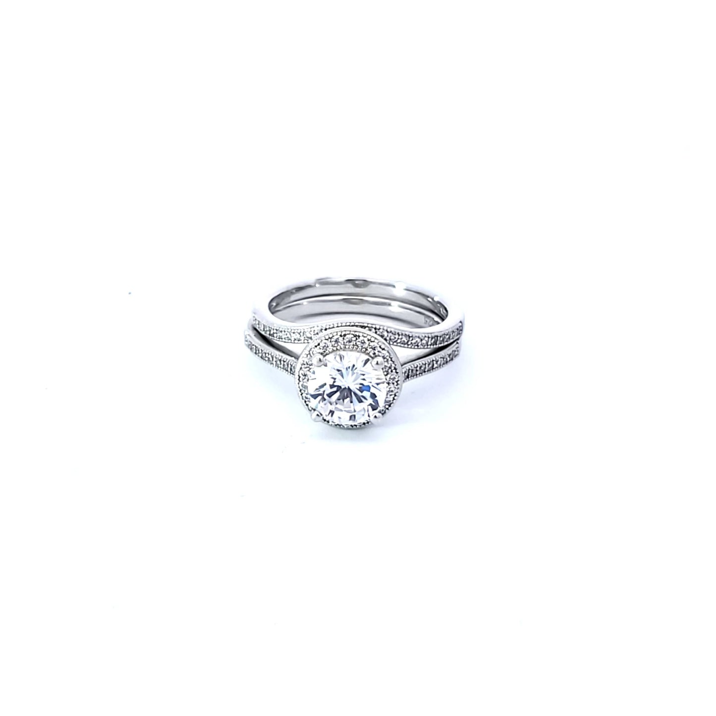 S/Silver (W/Stones Wedding Bands - Women'