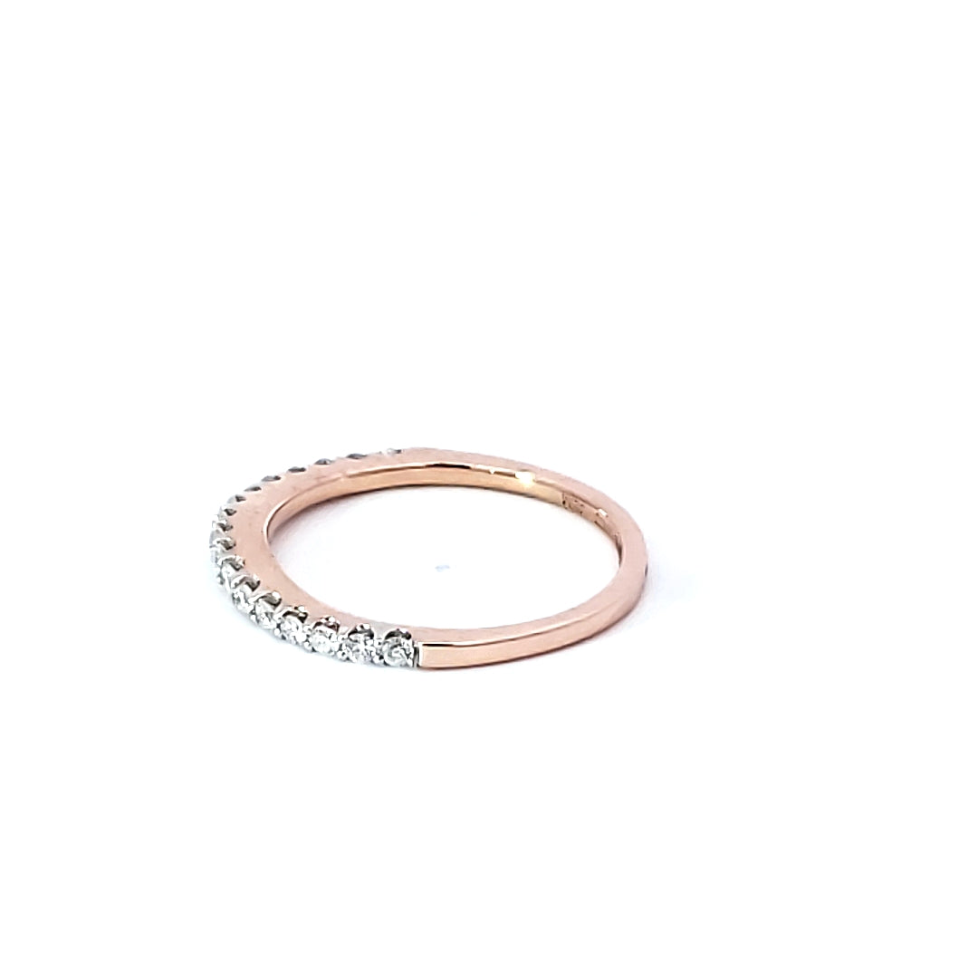 Curved Diamond Wedding Bands - Women's