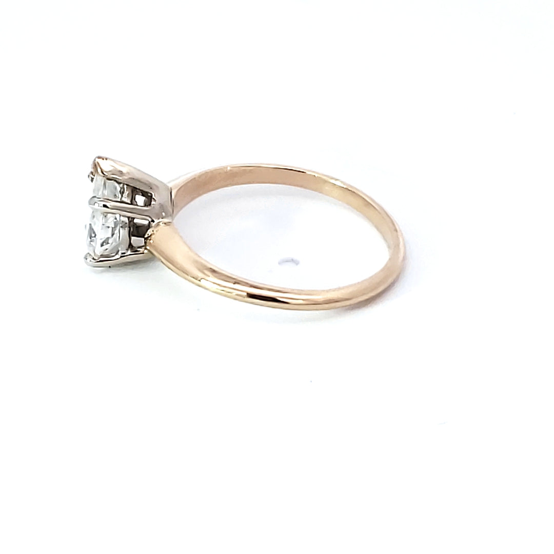 1 ct Pear Shape  Moissanite Tiffany Engagement Ring