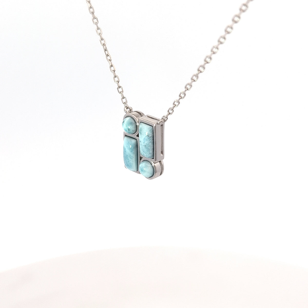 Sterling Silver Multi-shaped Lamimar Necklace