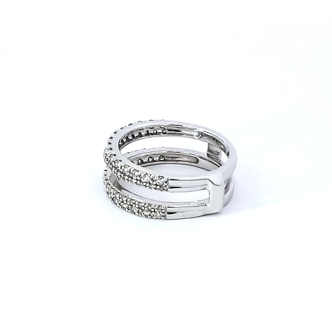 Paved Diamond Guard/Wrap Ring