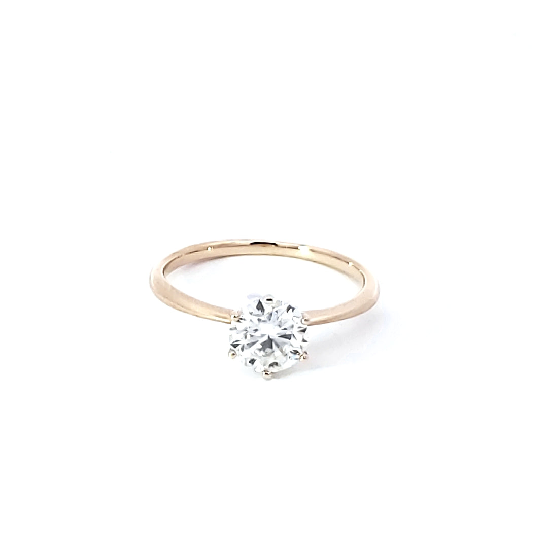 1 ct Round Moissanite Tiffany Engagement Ring