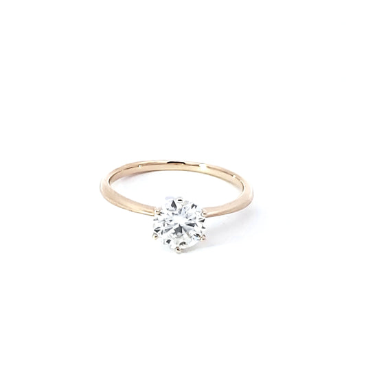 1 ct Round Moissanite Tiffany Engagement Ring