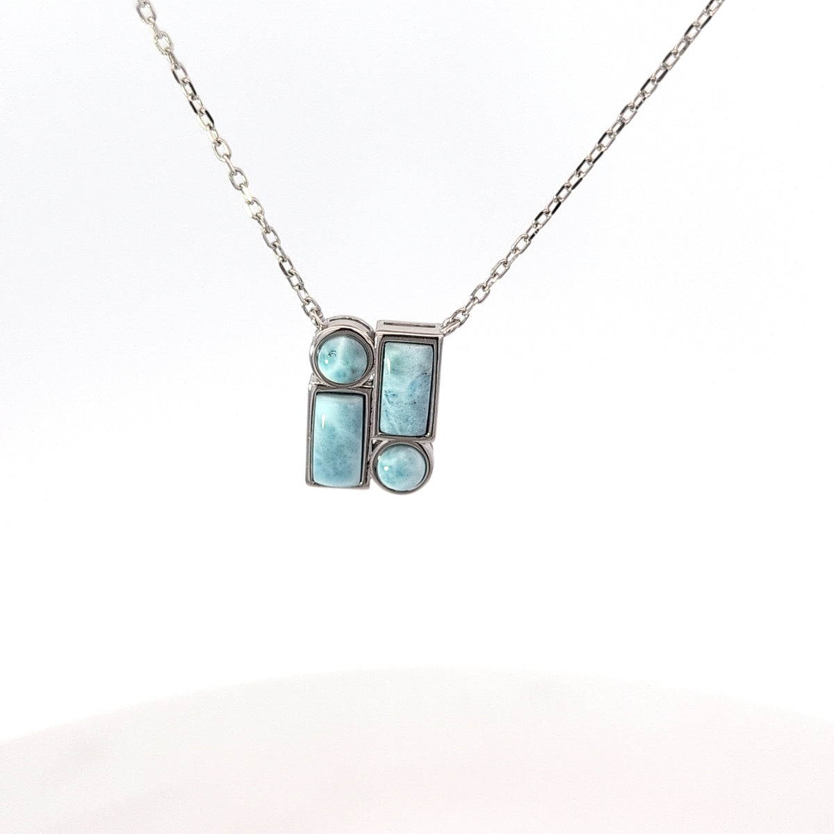 Sterling Silver Multi-shaped Lamimar Necklace