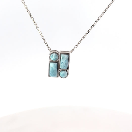 Sterling Silver Multi-shaped Lamimar Necklace